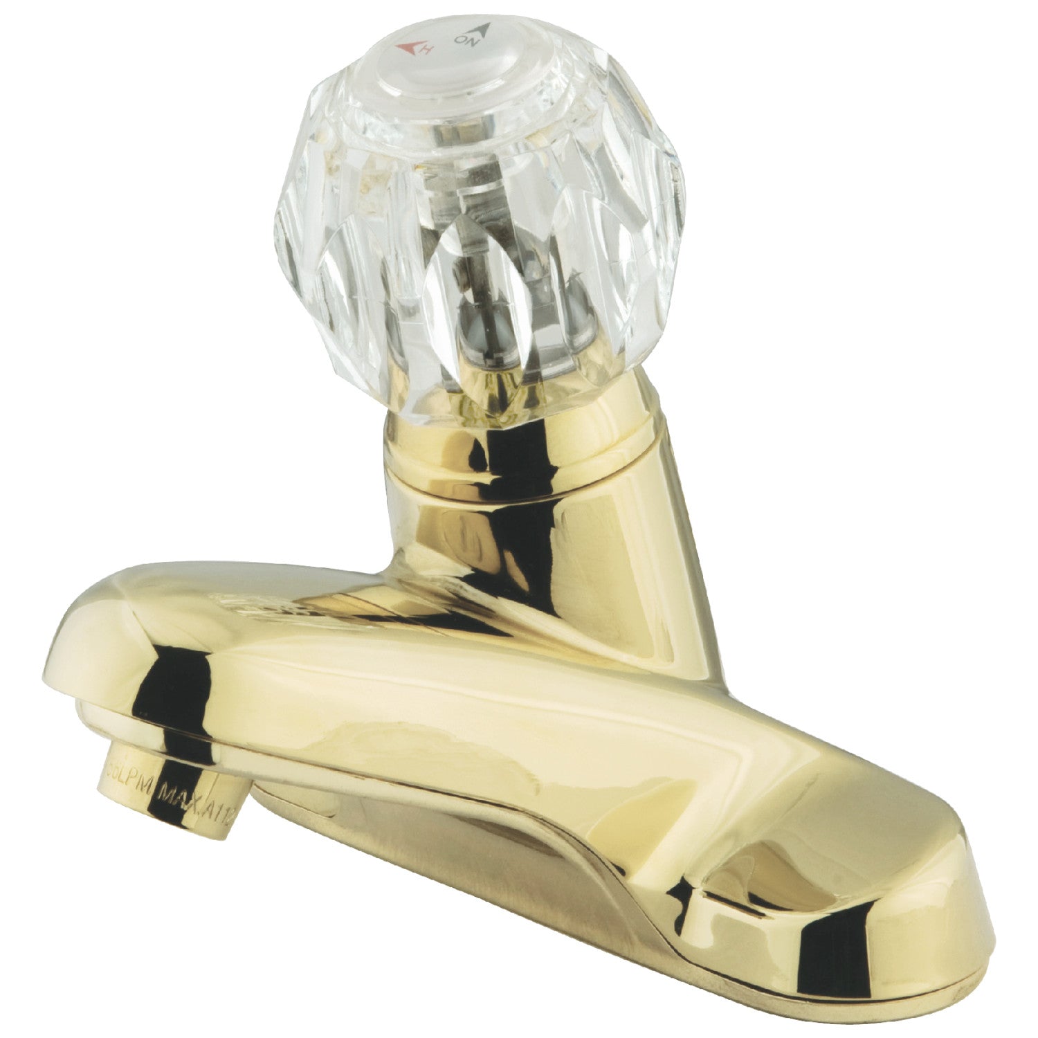 Americana KB522LP Single Handle 2-Hole Deck Mount 4 Inch Centerset Bathroom Faucet in Polished Brass - Perfect for Bathroom Vanity Sink and Powder Room Renovation