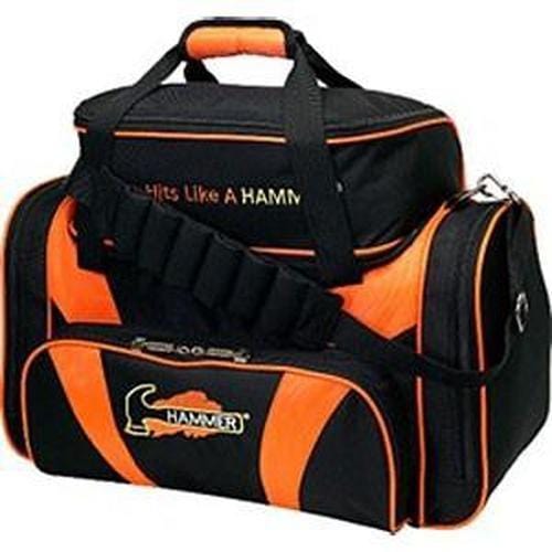 Premium Hammer Deluxe Double Tote Bowling Bag - Orange | Heavy Duty Bowling Accessories for Men & Women | Perfect for League Play & Practice Sessions