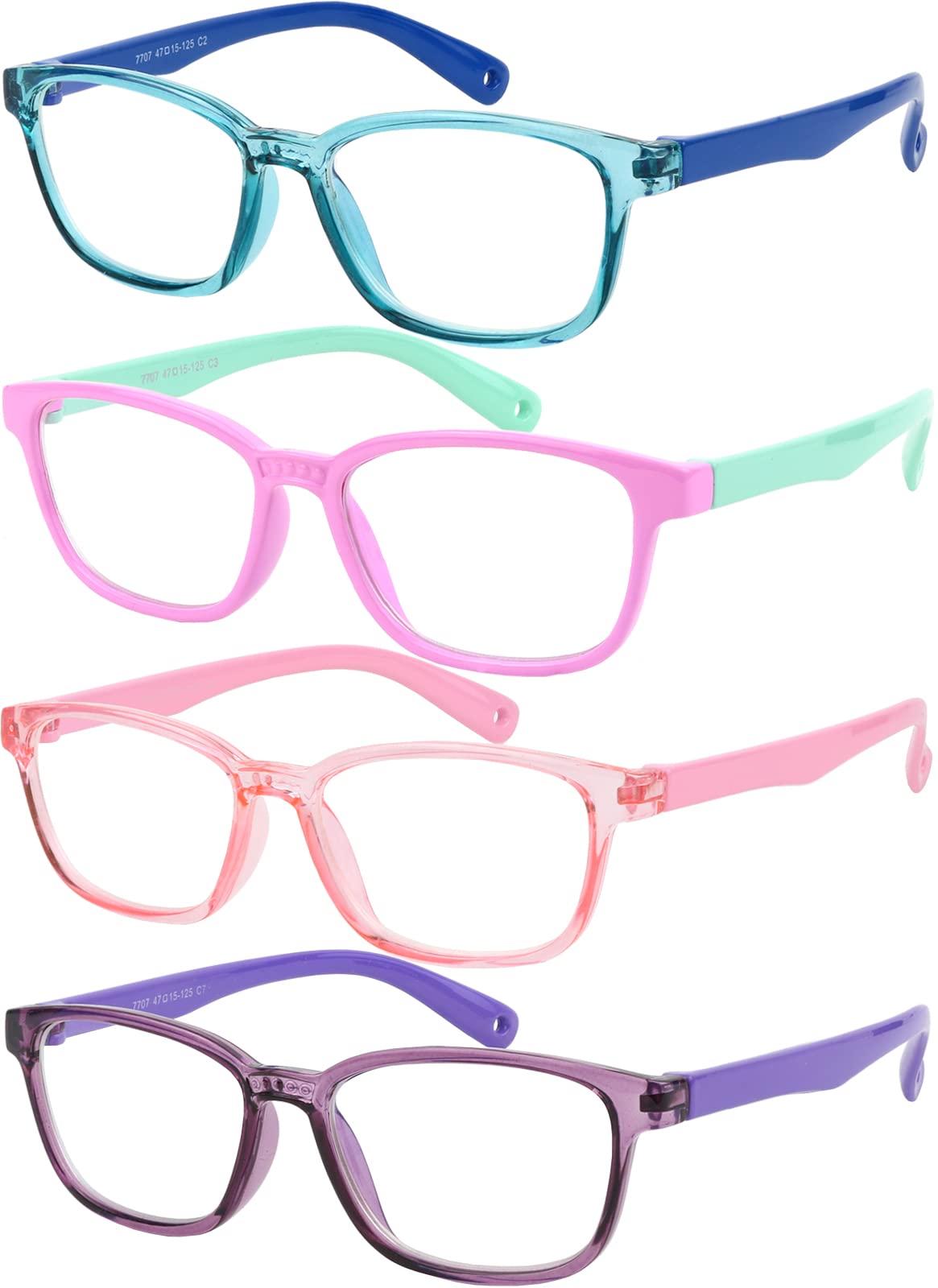 Yogo Vision Blue Light Blocking Glasses for Kids - UV Protection Anti Eyestrain Computer Glasses for Boys & Girls - Perfect for Online Classes, Gaming & Screen Time