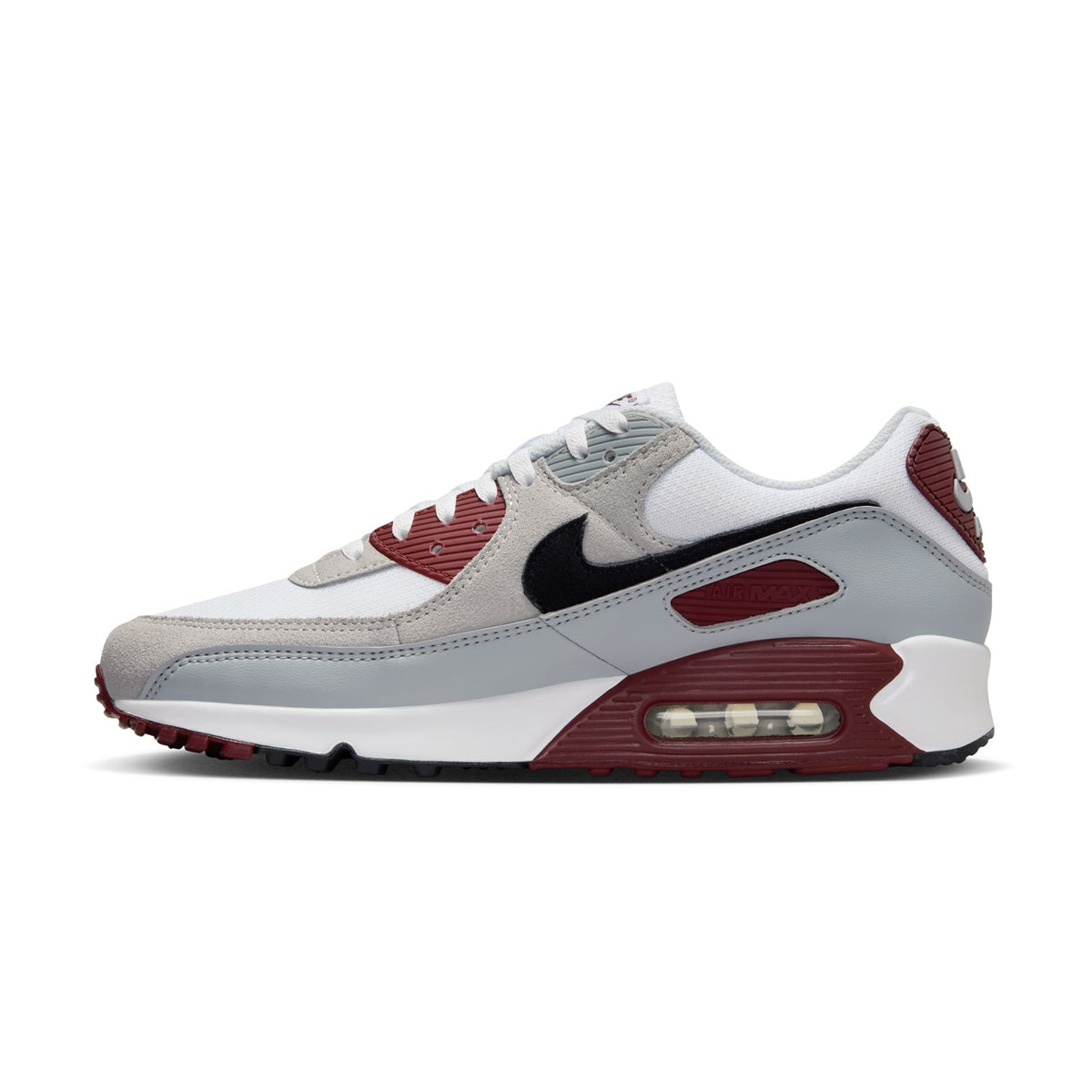 Nike Air Max 90 'Dark Team Red' Men's Running Shoes - Comfortable Retro Sneakers for Jogging, Gym Workouts & Casual Streetwear Style