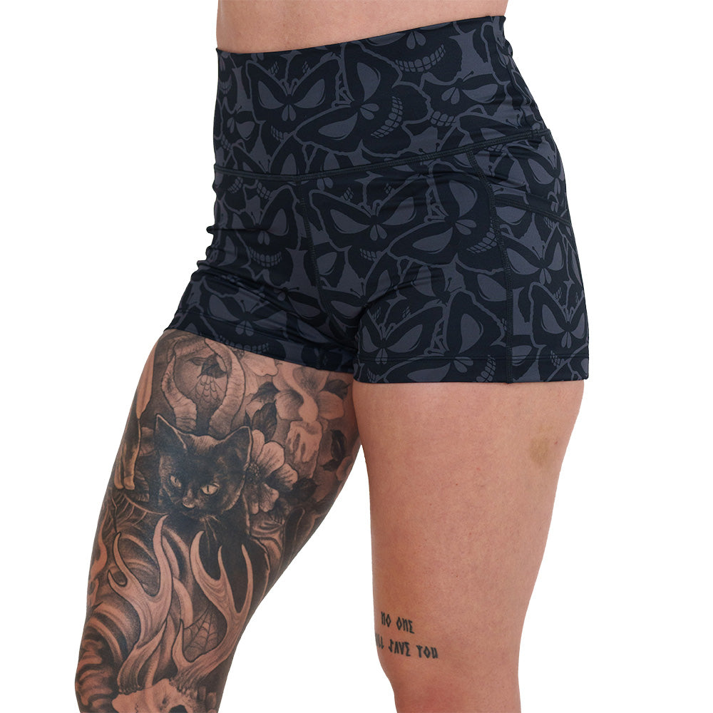 Stylish Flutter Skull Shorts for Women - Trendy Summer Casual Wear | Perfect for Beach, Gym, and Everyday Outfits