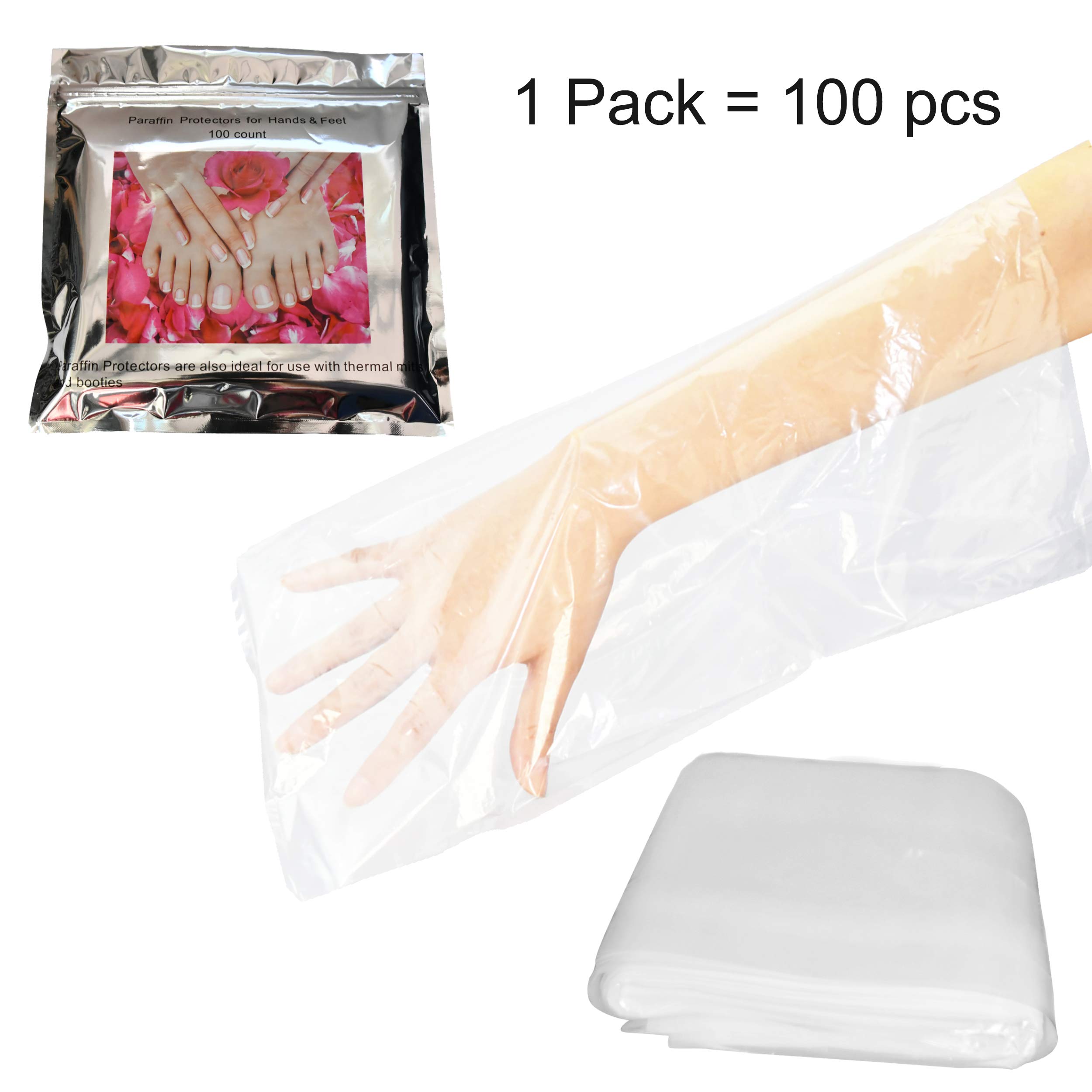 AMT 500 Paraffin Wax Bags for Hands & Feet – 100 Pieces per Pack (5 Packs, 500 Total) – Reusable Wax Protectors for Spa, Pedicure & At-Home Paraffin Treatments