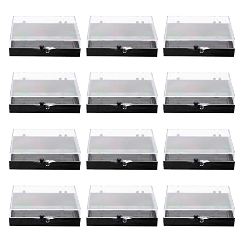 FOMIYES 12Pcs Clear Nail Art Storage Organizer Box - Transposable Nail Tips Container for Acrylic Nails, Manicure Display Case - Perfect for Salon, Home Nail Art Organization & Storage