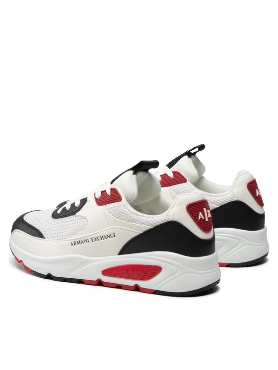 Armani Exchange OP.White Black Sneakers for Men - Casual Fashion Sneakers for Everyday Wear | Perfect for Street Style, Work & Weekend Outfits