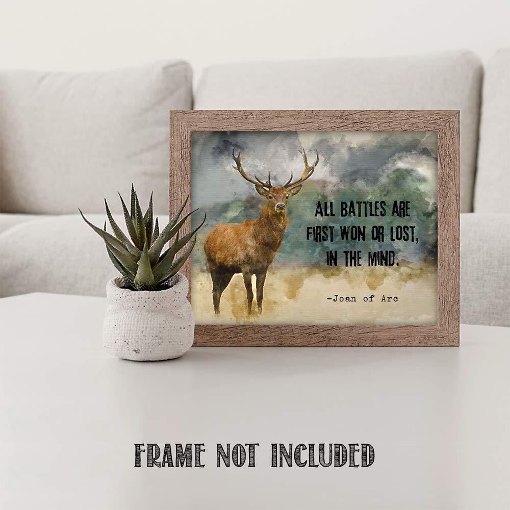 TJ Originals - Joan of Arc Christian Bible Quote Wall Art Print 11x14 Inches, Inspirational Scripture Decor for Home & Office, Motivational Gift for Family & Friends - Perfect for Bedroom, Living Room & Church Decor