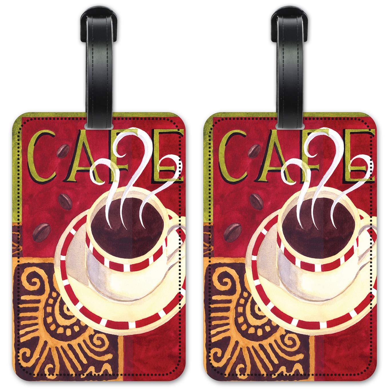 Premium Luggage ID Tags for Travel - Durable Suitcase Identification Cards with Customizable Info - Set of 2 - Perfect for Airports, Hotels & Cruise Vacations