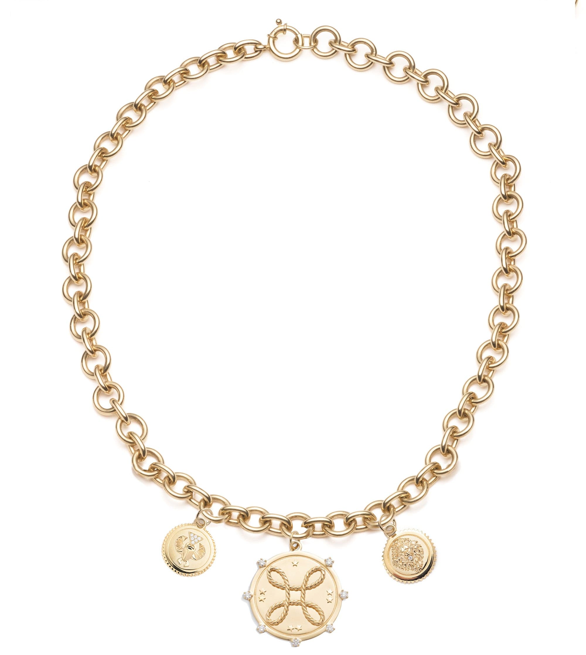 Love, Strength & Protection Story: Midsized Mixed Link Chain Necklace - Elegant Jewelry for Women, Gift for Her, Perfect for Valentine's Day, Anniversary & Special Occasions