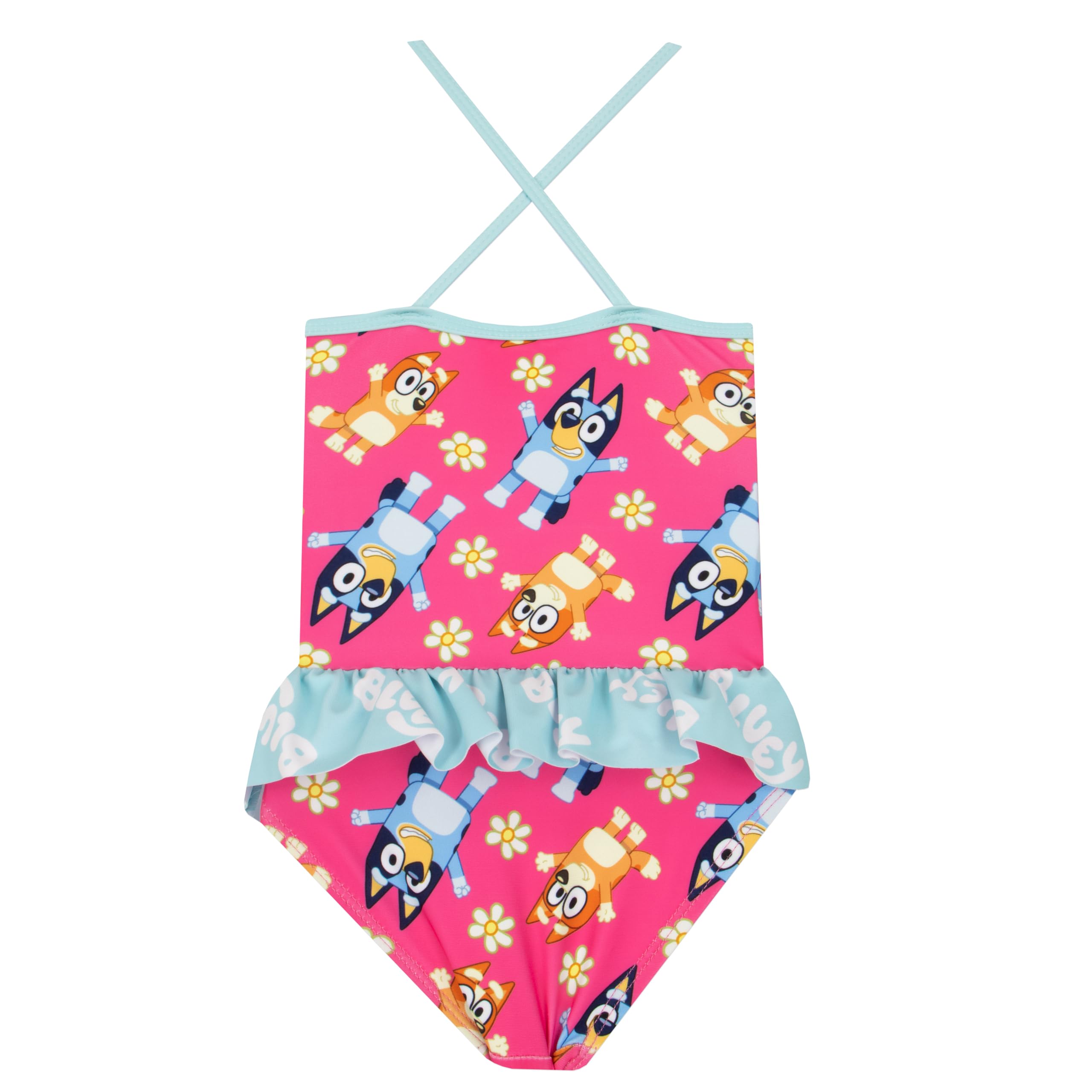 Bluey Girls Swimsuit - Official Licensed Bathing Suit for Toddlers & Kids | UV Protection Swimwear for Pool, Beach & Summer Activities