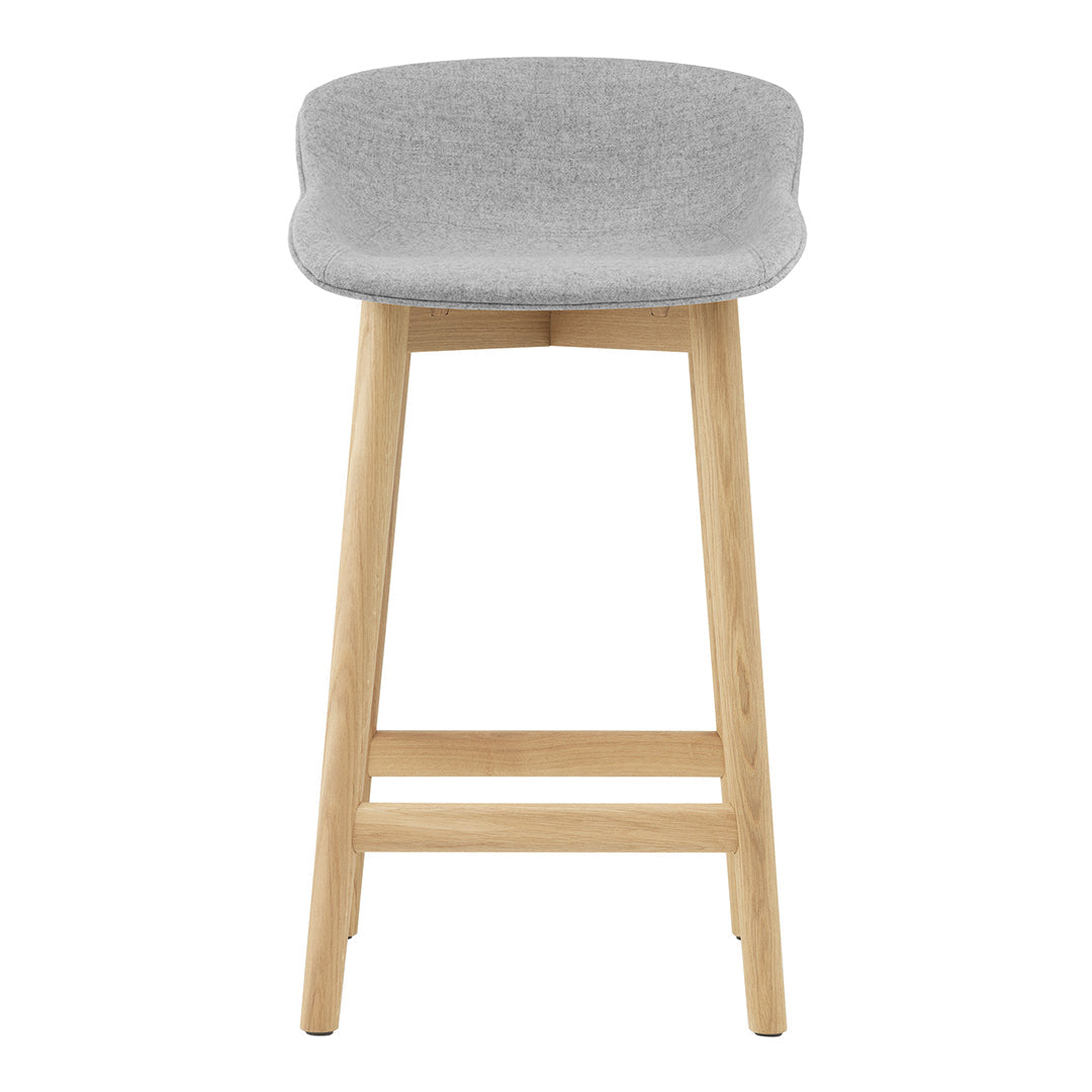 Premium Hyg Counter Stool with Full Upholstery & Wood Base - Modern Bar Stool for Kitchen Island, Breakfast Nook & Home Bar Decor
