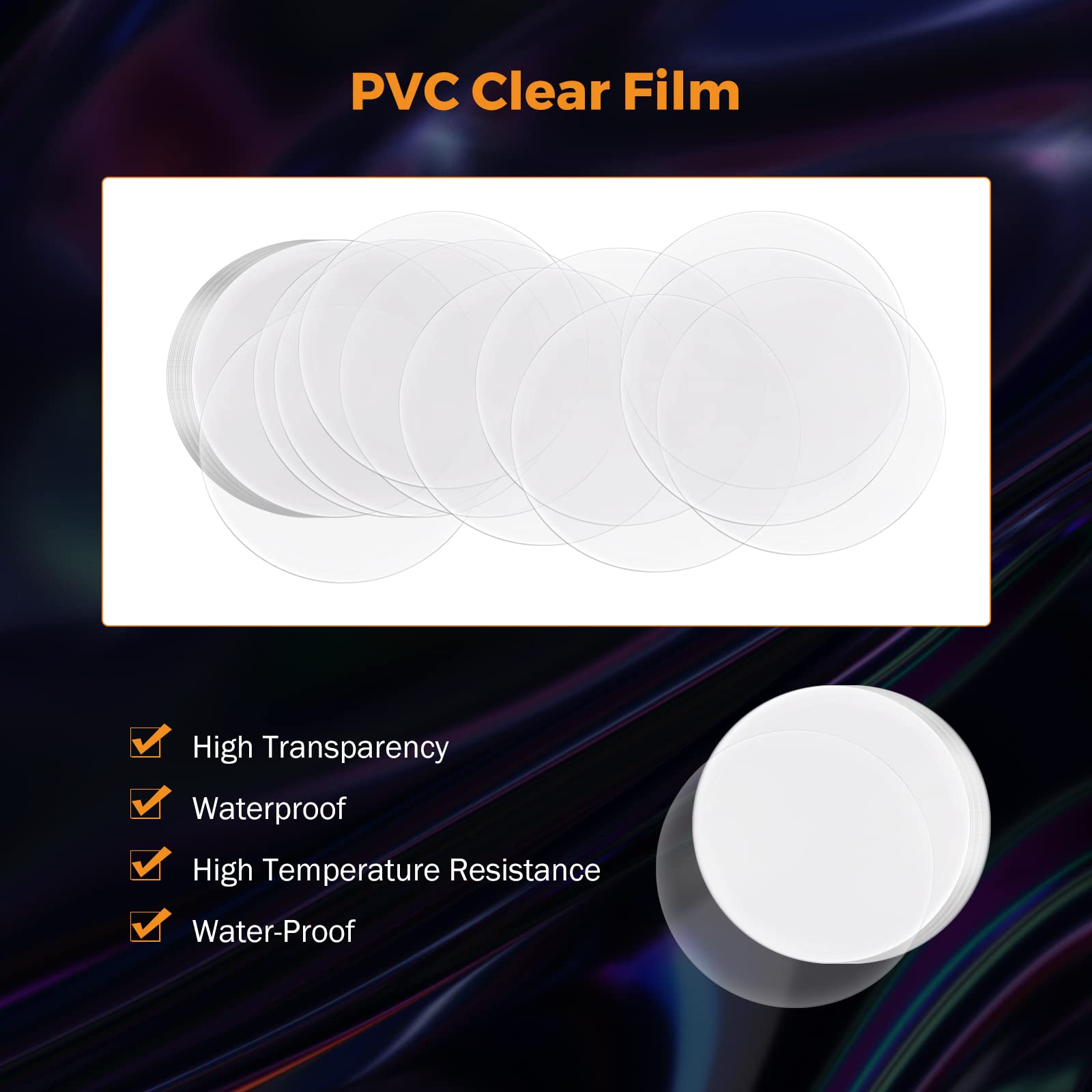 BEAMNOVA 100 Sets of 75mm (2.95 inch) Metal Button Parts Kit - Includes Reflective Back, Metal Top, Metal Clip Bottom & Plastic Film for Button Maker Machine - Perfect for DIY Crafts, Badge Making, and Custom Pins