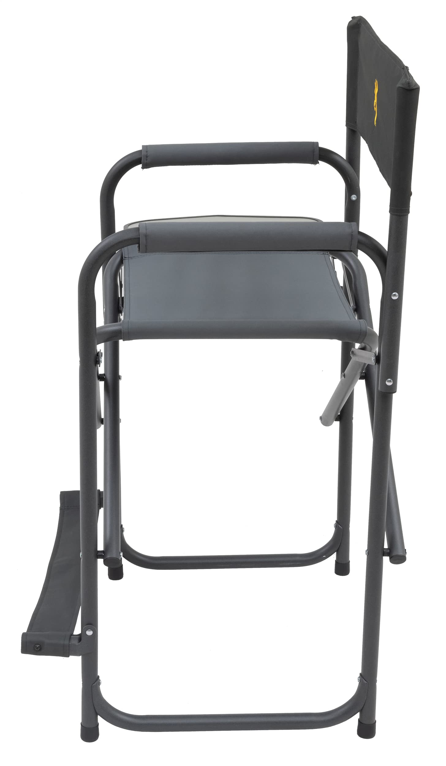 Browning Directors Chair - Heavy Duty Outdoor Folding Chair with Durable Fabric & Sturdy Aluminum/Steel Frame, Tall Seat & Flip-Down Footrest - Perfect for Camping, Beach, Backyard & Outdoor Events
