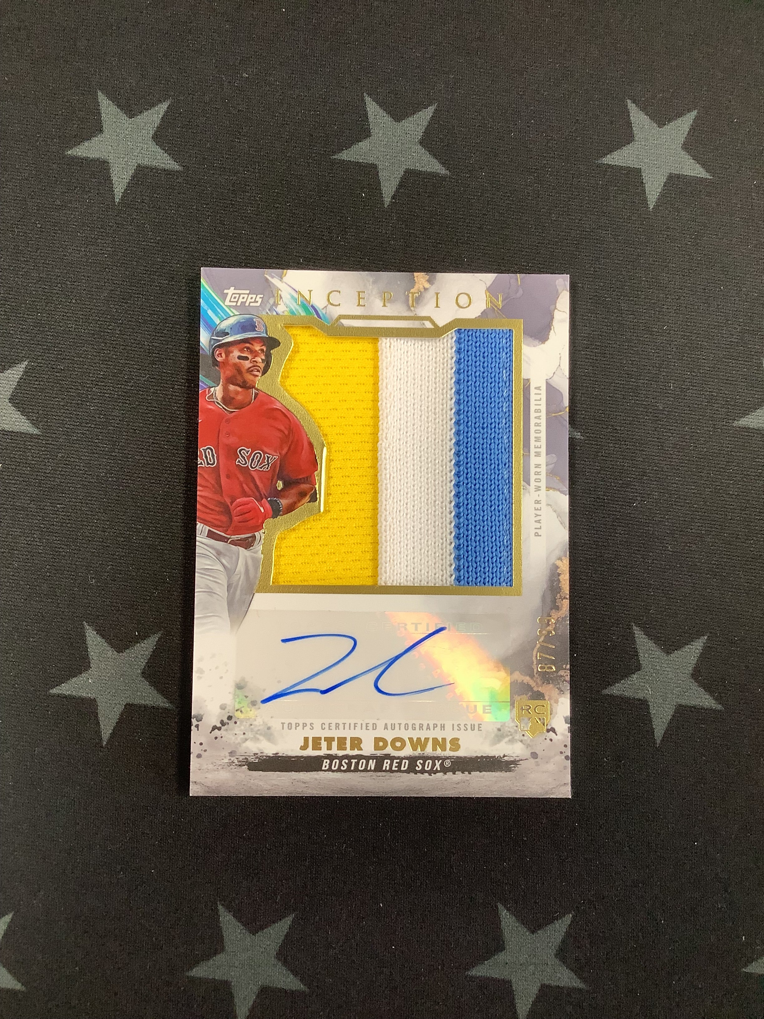 2023 Topps Inception Baseball Jeter Downs Rookie Jumbo Patch Auto #IAIP JD /99 - Rare Collectible for Baseball Fans & Sports Memorabilia Enthusiasts