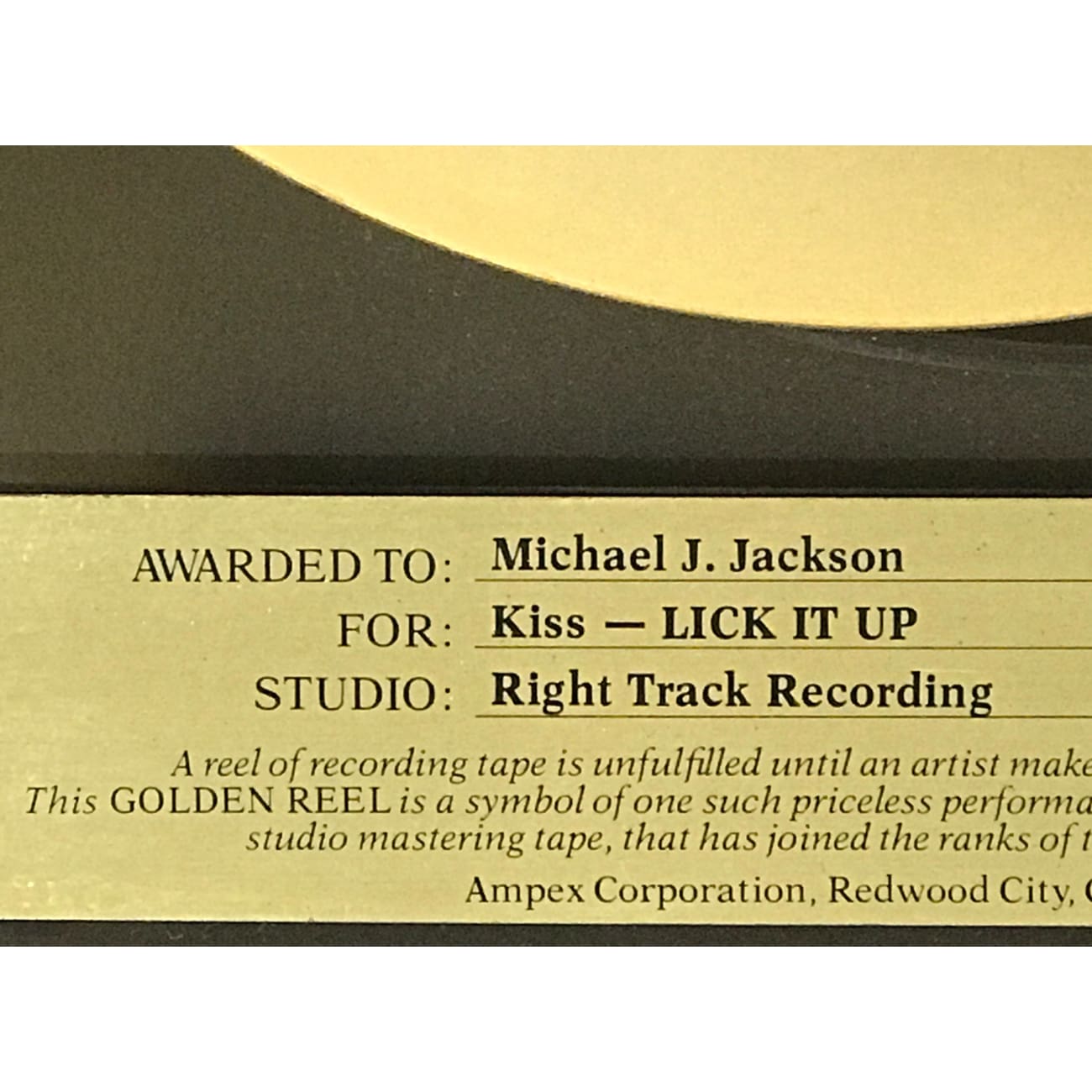 KISS Lick It Up Album - Limited Edition Ampex Golden Reel Award Winner - Perfect for Music Collectors & Rock Fans - Great for Home Display & Music Memorabilia Collections