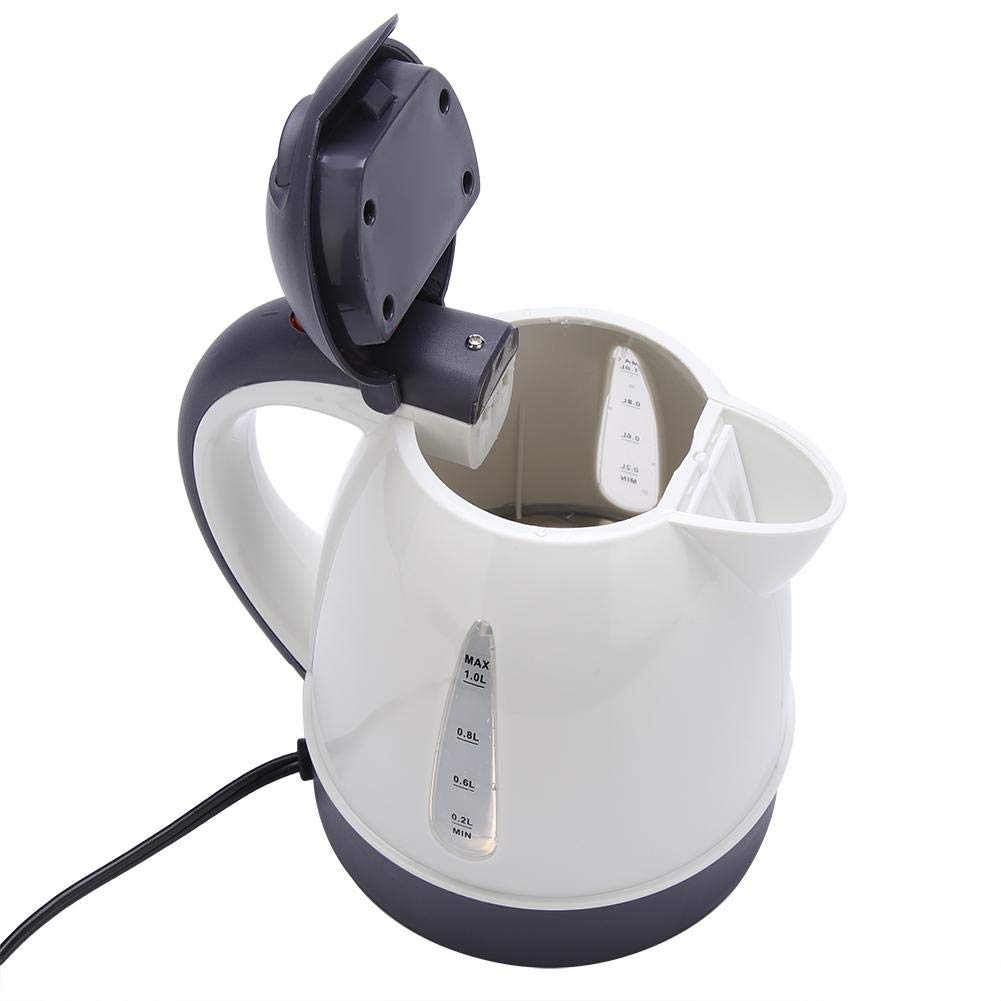 Maxmartt 1L Electric Kettle for Car - 12V DC Auto Shut Off Portable Water Heater for Tea & Coffee - Perfect for Road Trips, Camping, Travel & Office Use