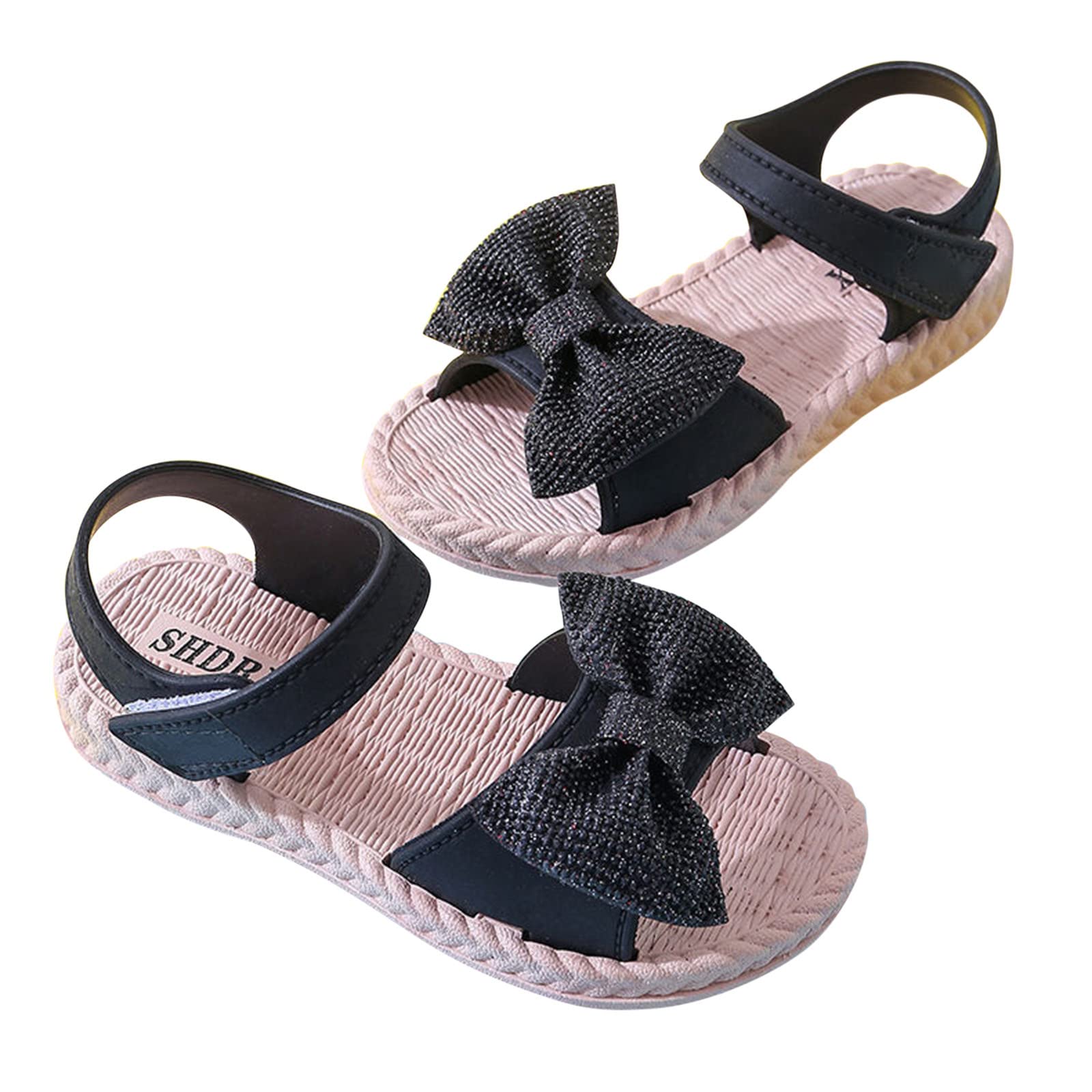 **Gaoqi Girls' Toddler & Infant Soft Sole Non-Slip First Walkers - Princess Bowknot Prewalker Shoes for Beach, Playtime & Special Occasions**