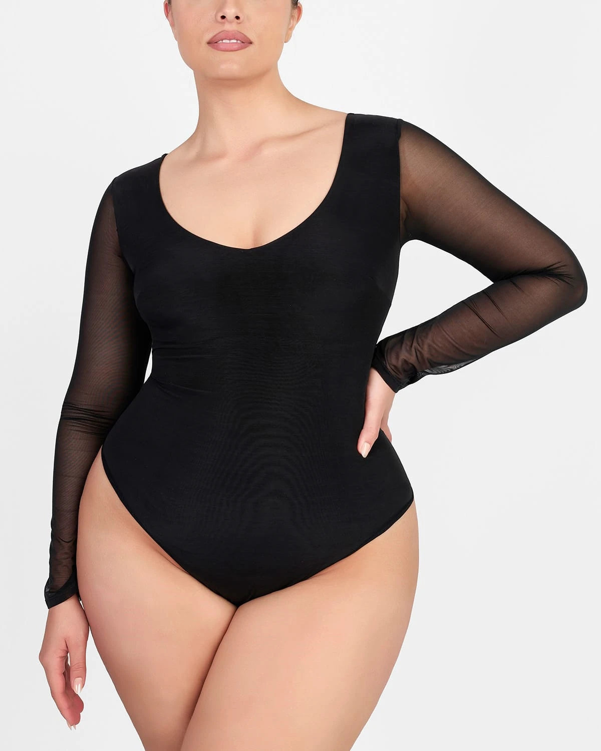 AirSlim® See-Through Mesh Smoothing Bodysuit - Seamless Shapewear for Women - Perfect for Everyday Wear, Special Occasions & Layering Under Clothes