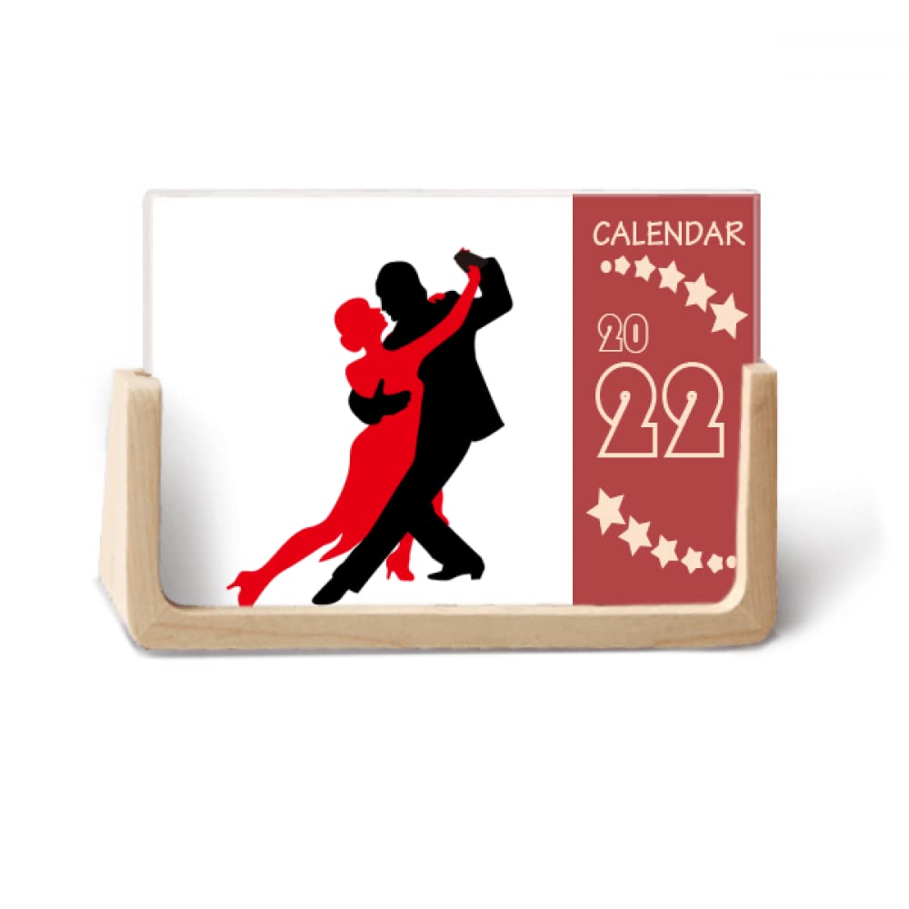 2022 Dancer Social Dancing Duet Dance 12-Month Desk Calendar Planner - Perfect for Dance Studios, Office Decor & Gift Giving