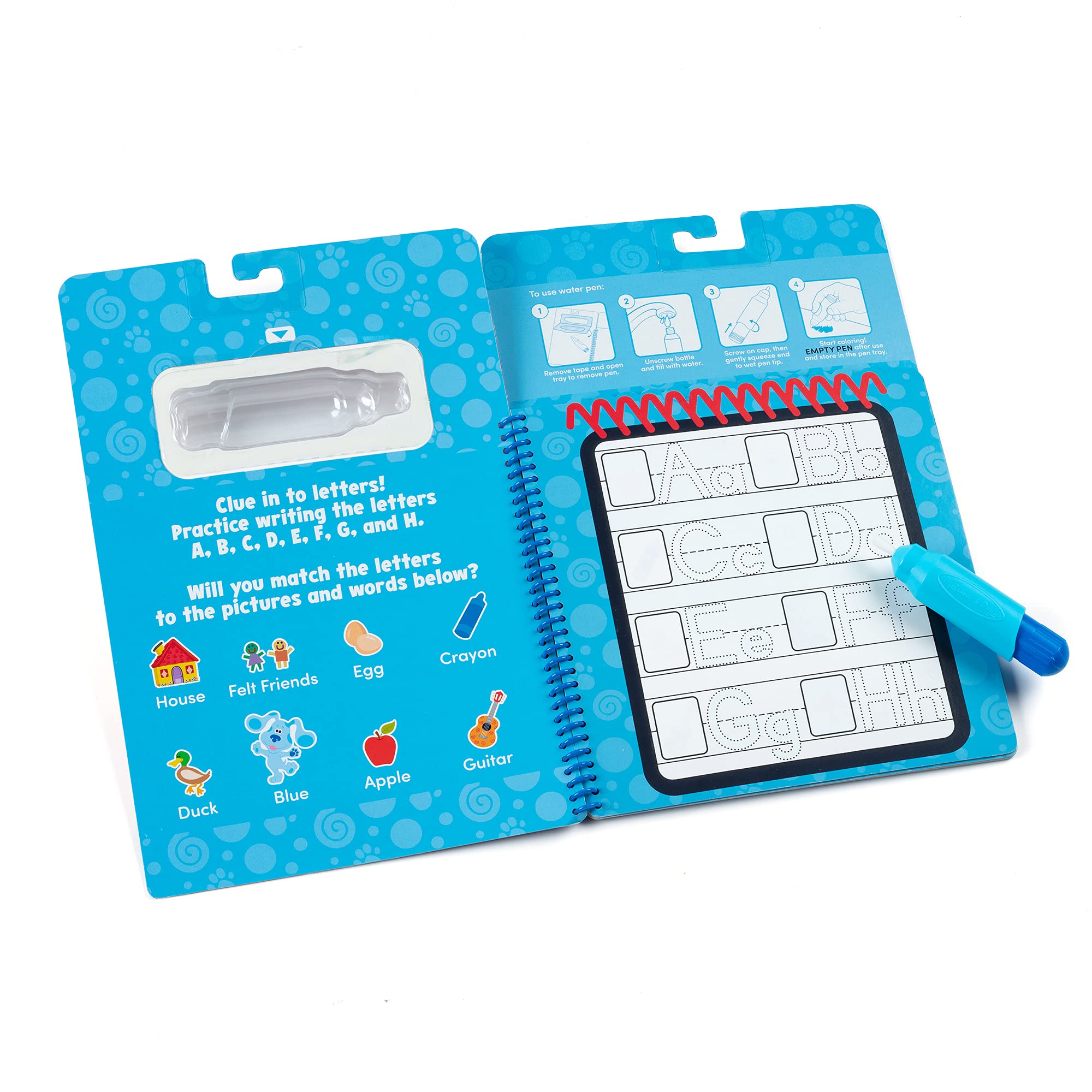 Melissa & Doug Blues Clues & You! Water Wow! Alphabet Water Reveal Travel Activity Pad - Reusable Learning & Fun for Kids On-the-Go