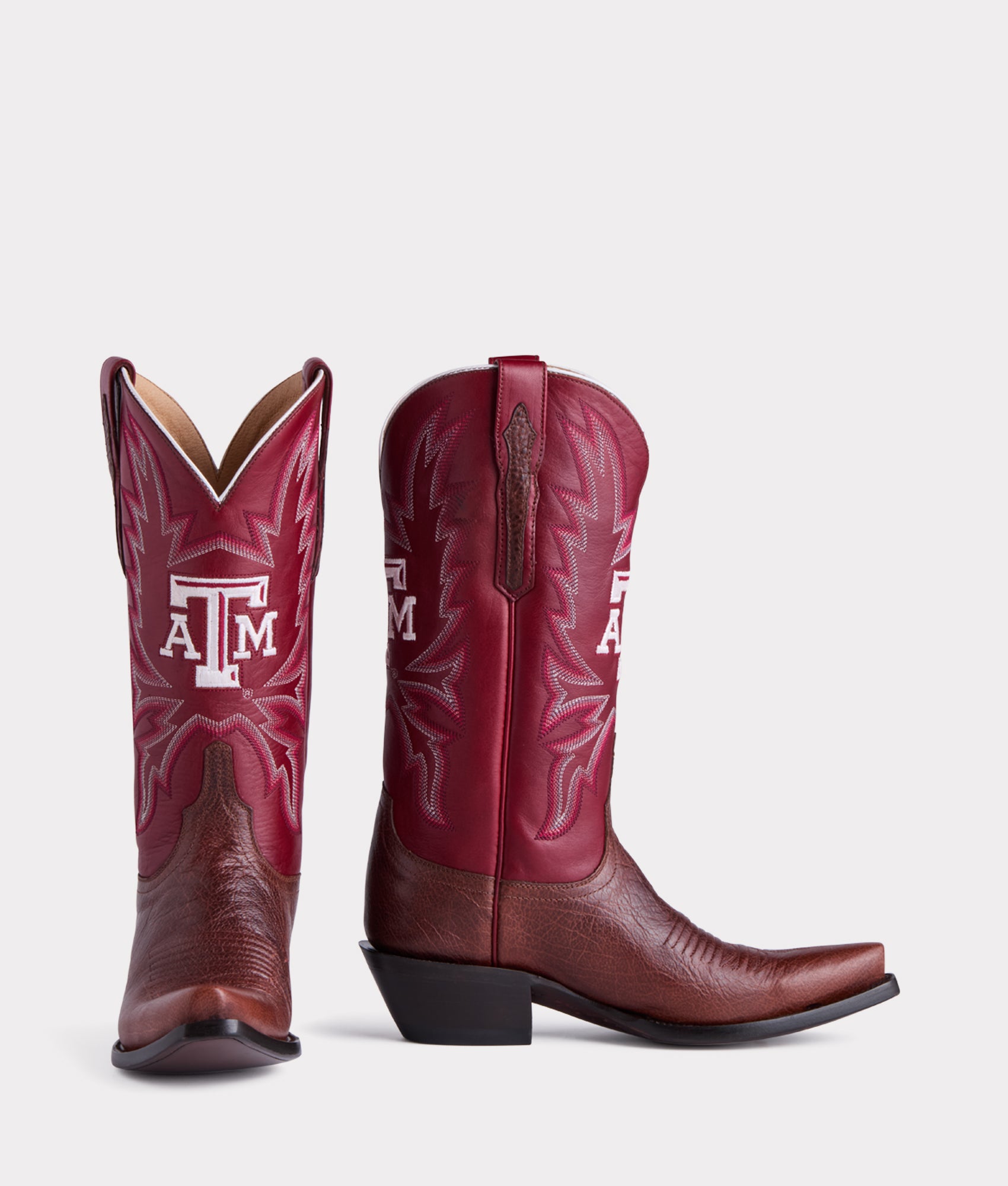 Lucchese x Texas A&M 12th Man Women's Chocolate Cowboy Boots - Western Fashion, Comfortable & Durable for Rodeo, Country Music Festivals & Everyday Wear