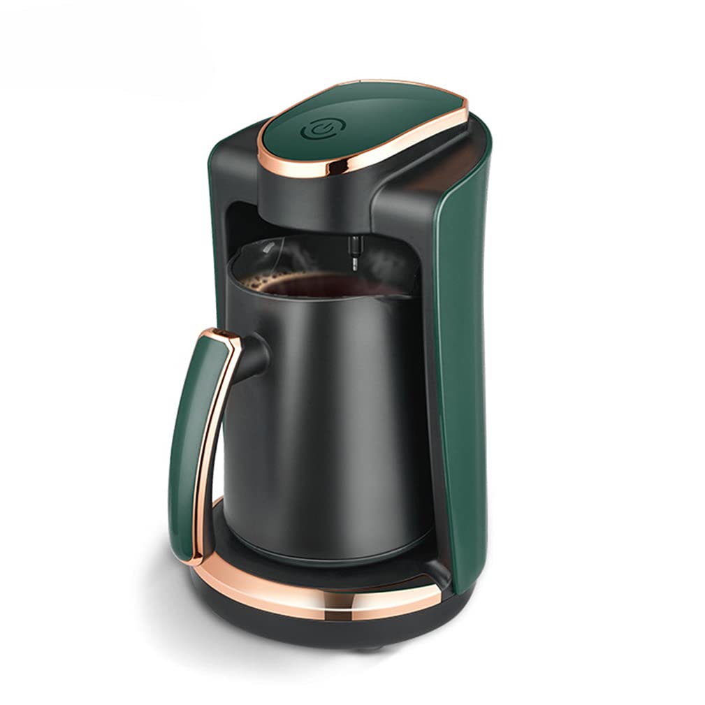WANGYUXIA Compact Automatic Coffee Maker - Portable Drip Coffee Machine with Reusable Filter, Warming Plate & Glass Carafe - Perfect for Home, Office, Camping & Small Spaces (Green)