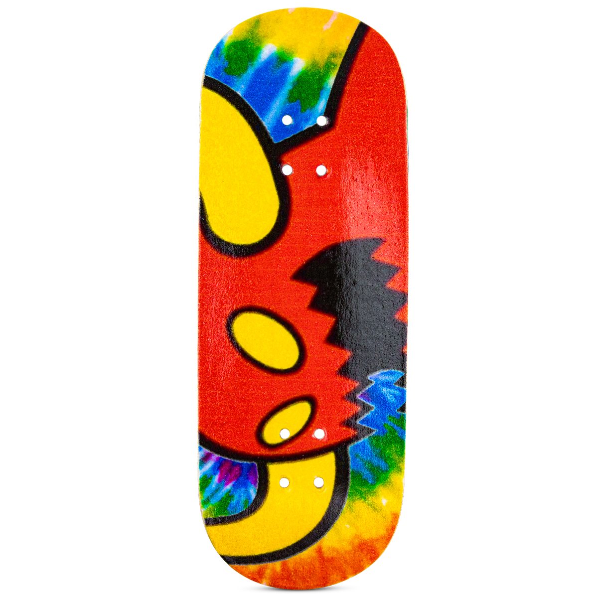 Tie Dye Fingerboard Deck - Mini Skateboard Training Tool for Kids & Adults - Perfect for Skateboarding Practice, Trick Training & Indoor Play