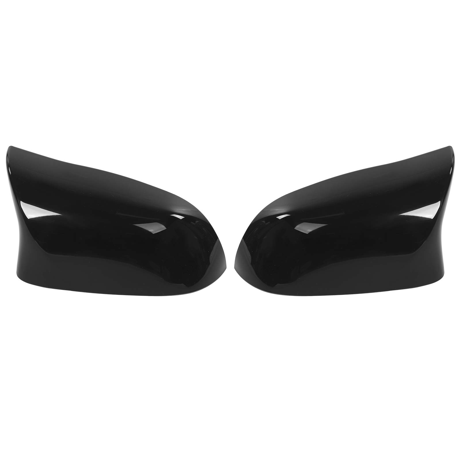 Glossy Black Side Mirror Cover Trim Protective Case - Perfect Fit for BMW X5 F15 & X6 F16 (2014-2018) - Durable Pair Door Mirror Covers for Enhanced Style and Protection - Ideal for Daily Commuting, Road Trips, and Car Customization