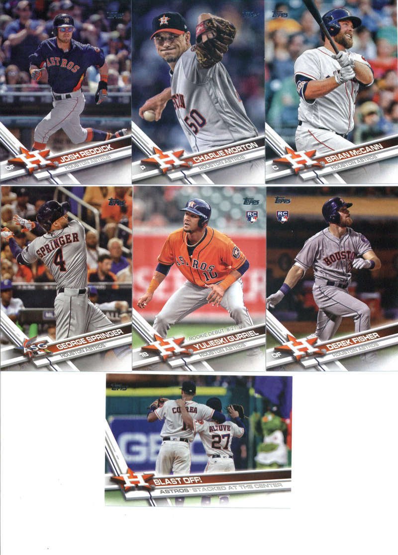 2017 Houston Astros World Series Champions Baseball Cards - Complete 38-Card Set (Topps Series 1, 2 & Update) - Perfect for Collectors, Fans & Sports Memorabilia Displays