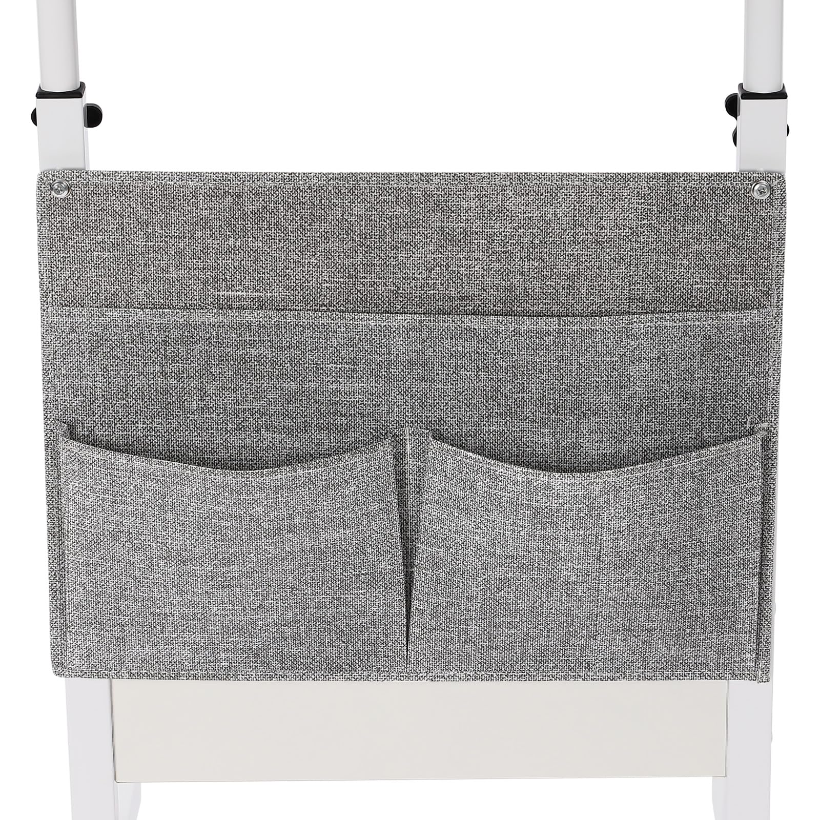 Height Adjustable Standing Desk with Wheels - 24 Inch Portable Rolling Computer Desk with Storage Bag, Mobile Laptop Cart (32-47 Inch Adjustable Height, 22lbs Capacity, White) - Perfect for Home Office, Small Spaces & Remote Work