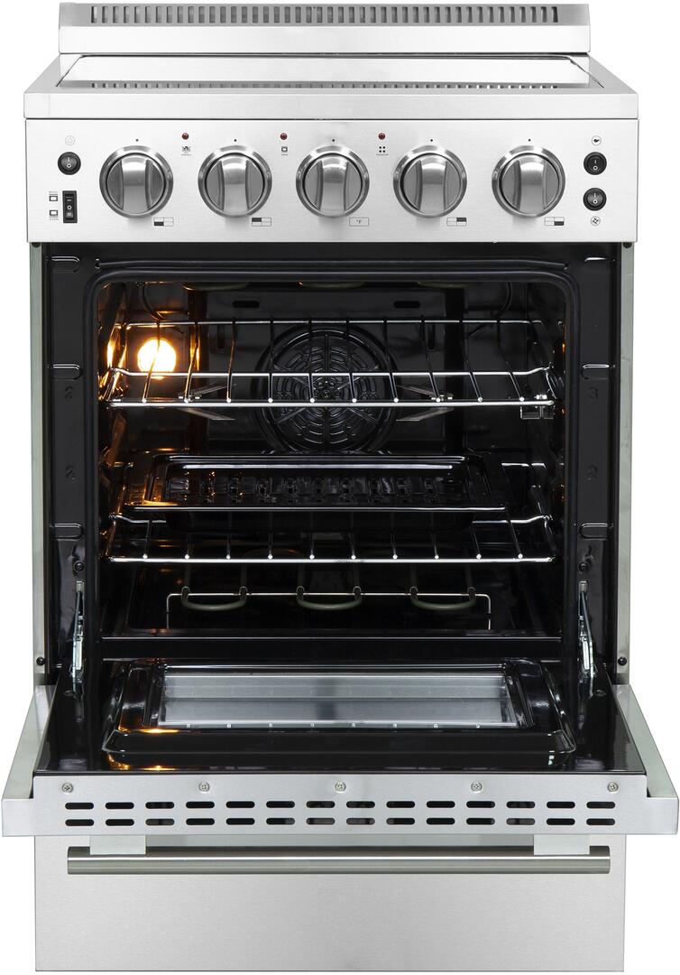 Forno 24 Inch Pro Style Electric Range with 4 Burners - Stainless Steel Stove for Home Kitchen, FFSEL6069 24 | Perfect for Cooking, Baking & Family Meals