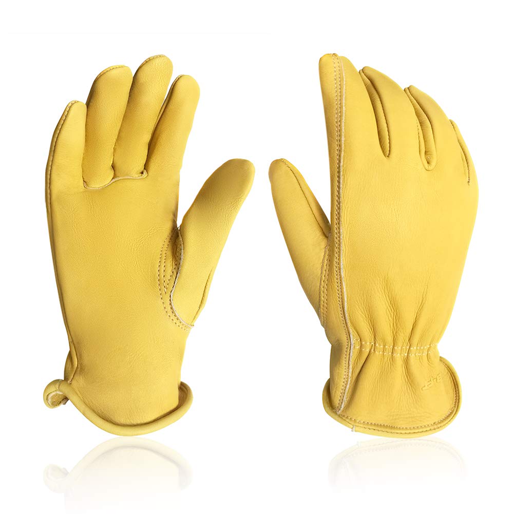 Premium Leather Work Gloves for Driving, Gardening & Farm Use