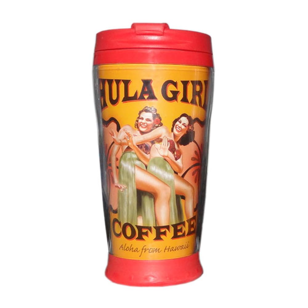 Hula Girl Coffee Travel Mug - Insulated Stainless Steel Tumbler with Lid, Leak-Proof & Heat Retention - Perfect for Commuting, Office & Outdoor Adventures