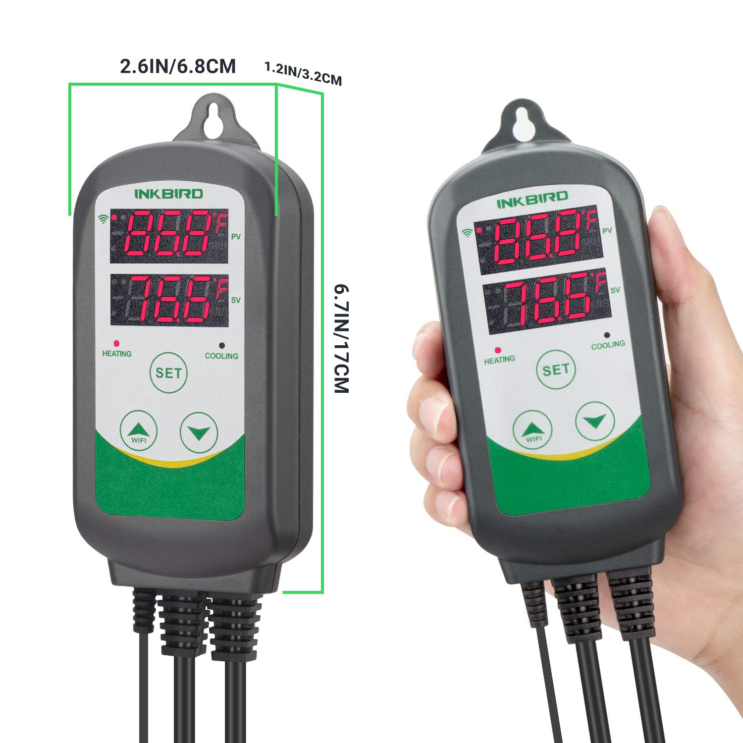 Inkbird WiFi ITC-308 Digital Temperature Controller for Aquarium - Smart Thermostat for Fish Tank Heater & Cooler with Waterproof Sensor | Perfect for Home Aquariums, Hydroponics & Reptile Tanks