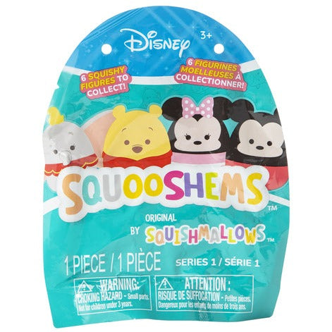 Disney Series 1 Squishmallow Squooshems Blind Bag - Cute Collectible Plush Toys for Kids & Adults - Perfect for Gifts, Bedroom Decor, and Stress Relief
