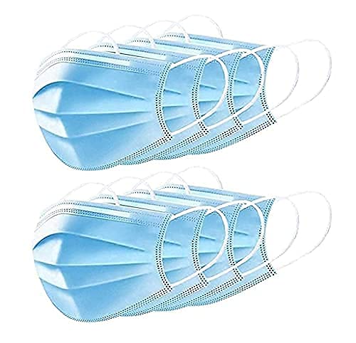 Skarink 3-Ply Disposable Surgical Face Masks for Men & Women - Breathable Protective Blue Masks (50 Pack) | Ideal for Hospitals, Clinics, Travel & Daily Protection
