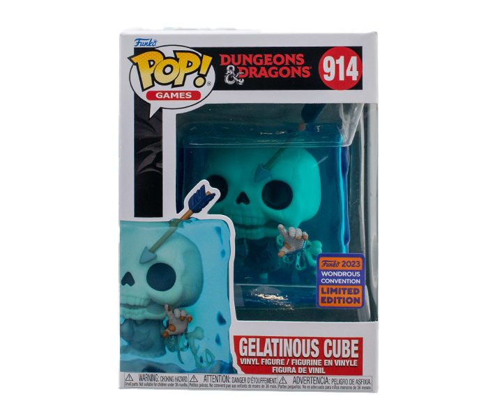 Funko Pop! Gelatinous Cube (Blue) Dungeons & Dragons 914 - 2023 Wondrous Convention Exclusive Collectible Figure | Perfect for D&D Fans, Gaming Room Decor & Fantasy Collectors