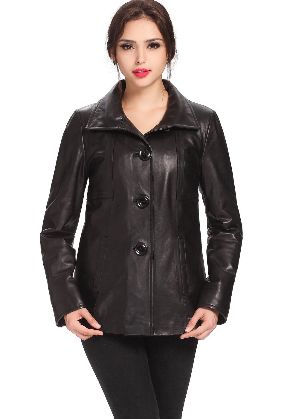 BGSD Women's Evelyn Lambskin Leather Jacket - Genuine Soft Leather, Plus Size & Petite Options Available | Perfect for Casual Outings, Date Nights & Fall Fashion Layering