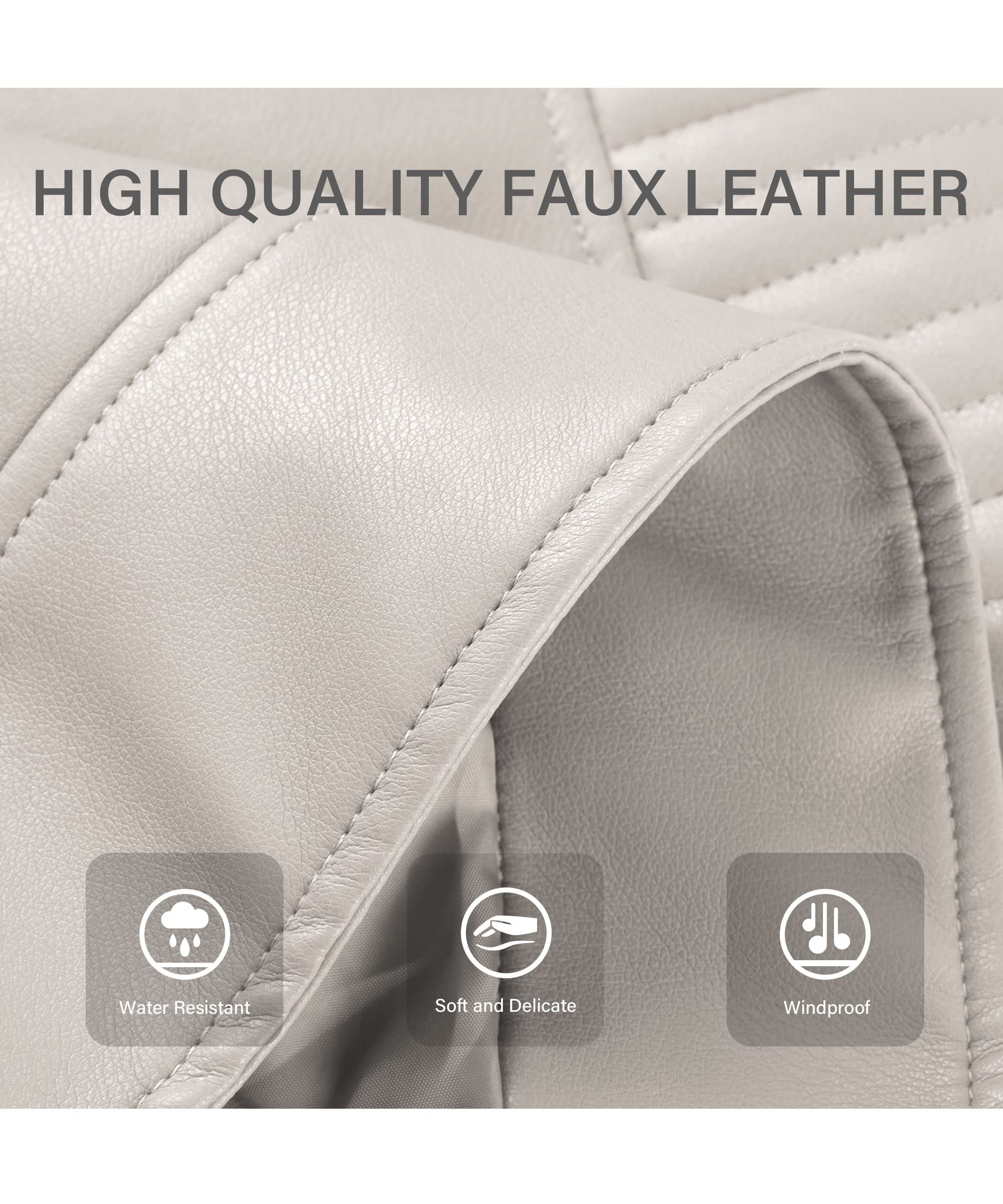 Bellivera Women's Faux Leather Casual Jacket - Lightweight Classic Coat for Spring 2025 | Trendy Motorcycle Outfits & Everyday Wear