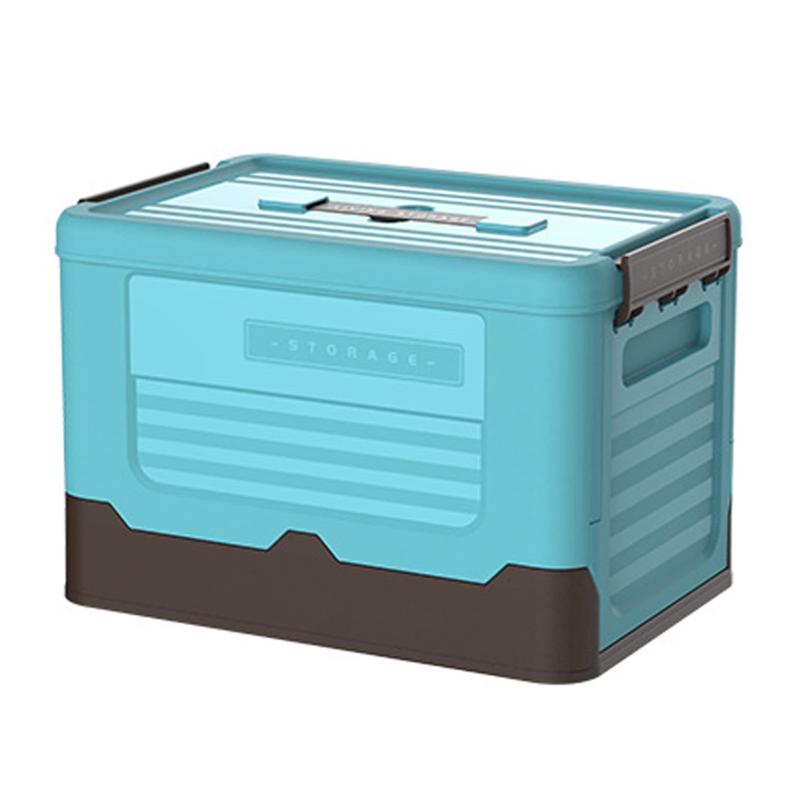 Foldable Storage Box for Books, Toys, Clothes & Household Items - Durable Plastic Organizer for Dorm, Home & Office (Blue) - Perfect for Organizing Small Spaces & Decluttering Rooms