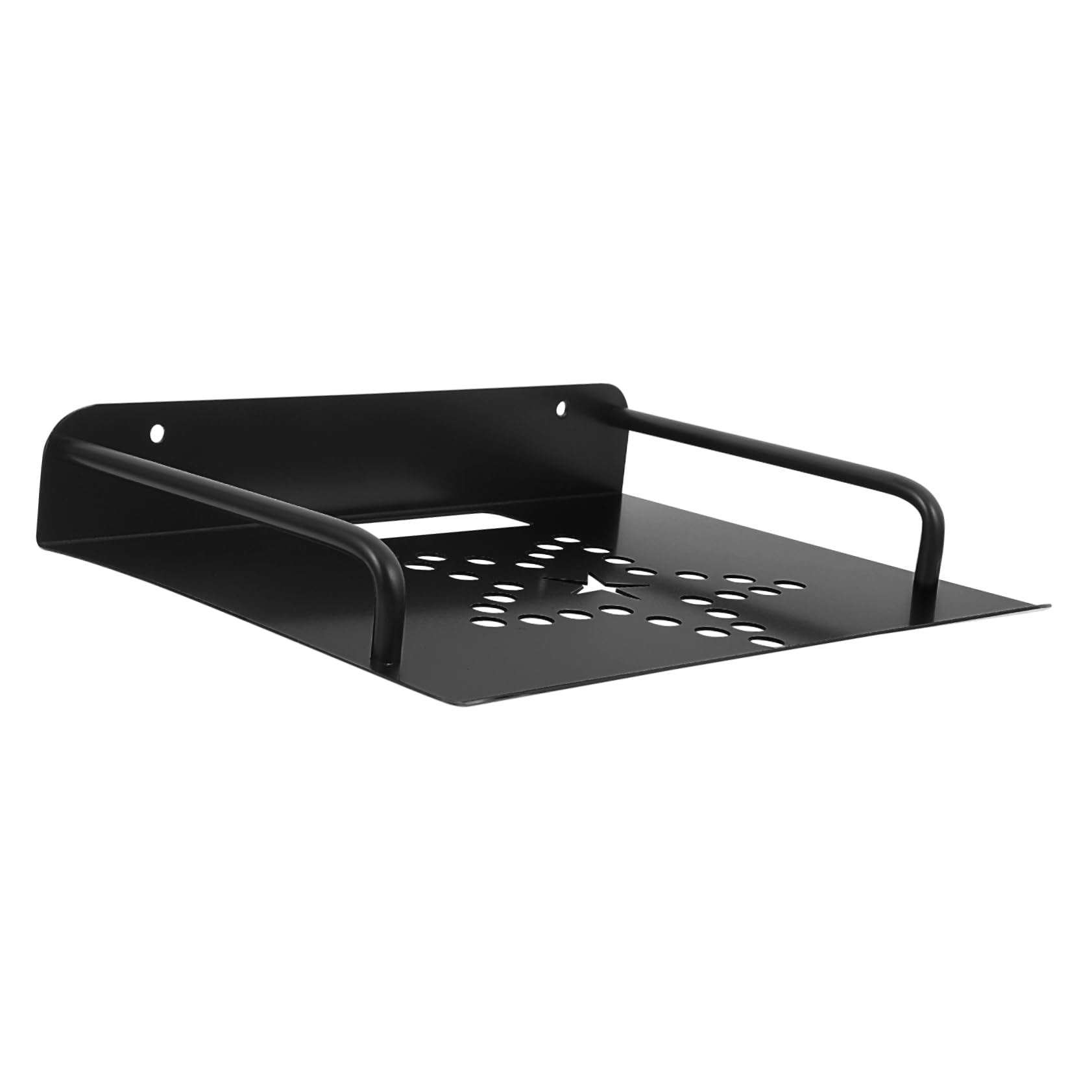 Lurrose 4-Pack Universal Wall Mount Bracket Set for Projector, Router & Camera - Heavy Duty Adjustable Shelf Tray - Perfect for Home Theater, Office & Living Room Installation