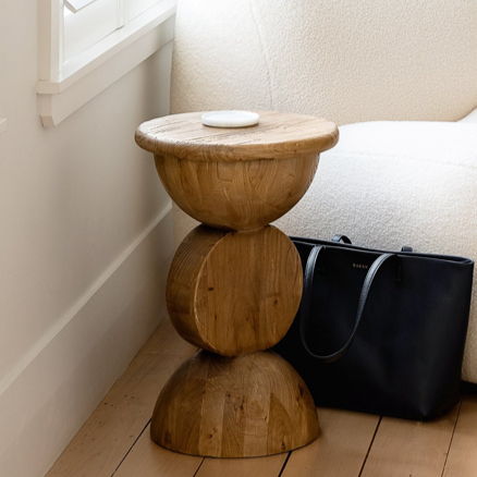 Modern Wooden Side Table - Small End Table with Storage Shelf for Living Room, Bedroom, or Office - Stylish and Functional Home Decor Accent Piece