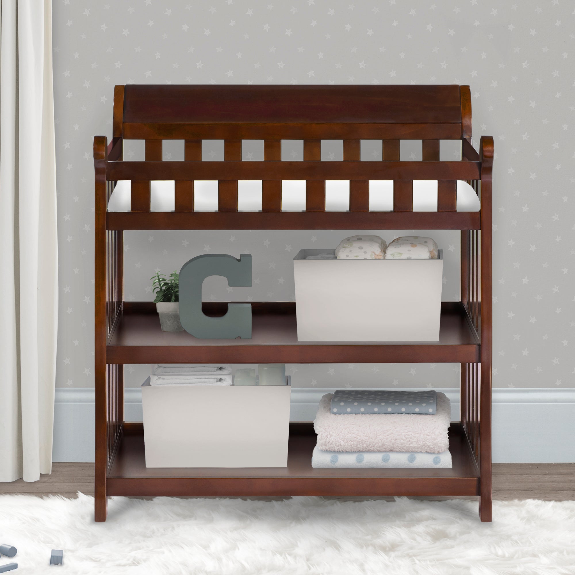 Eclipse Baby Changing Table - Sturdy & Safe Diaper Station for Nursery, Bedroom, or Bathroom | Perfect for Newborns & Toddlers