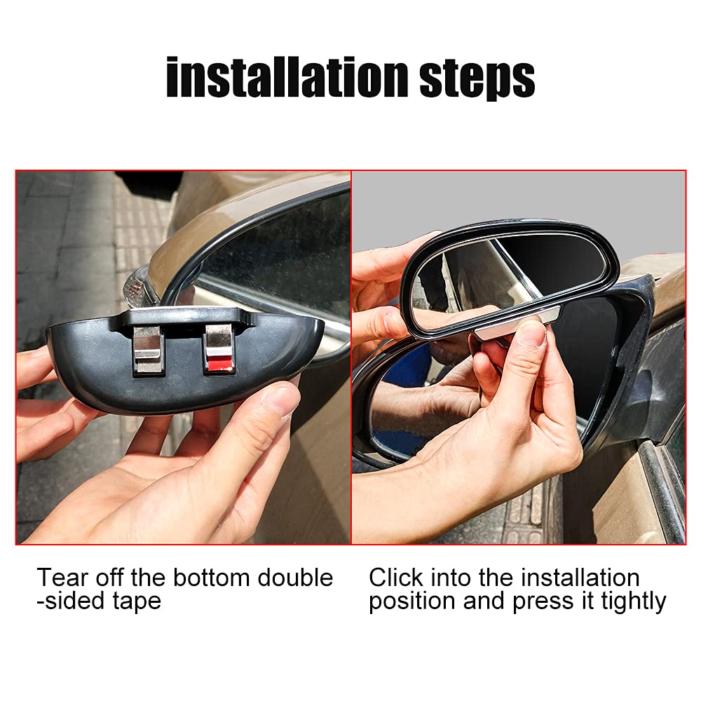 Car Blind Spot Mirror - Wide Angle Rearview Mirror, Adjustable Universal Side Mirror for Cars & Trucks (Left Side) | Enhanced Driving Safety & Parking Assistance