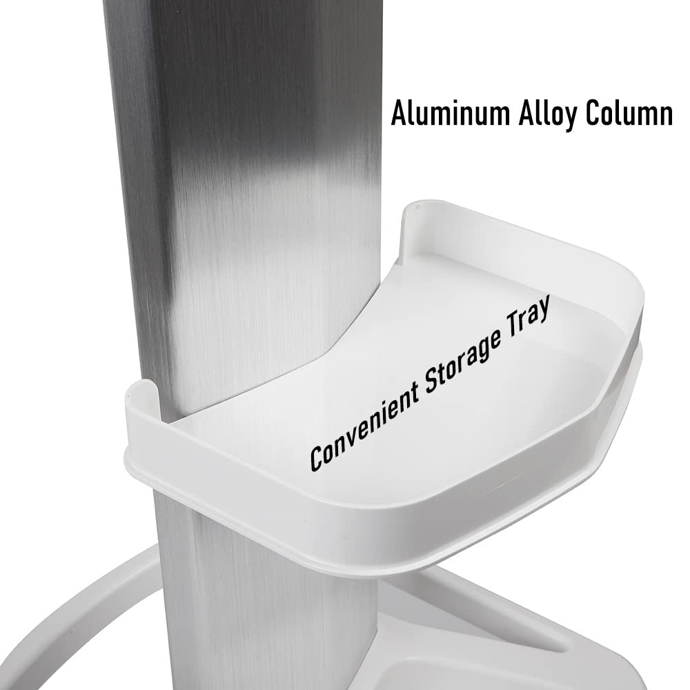 Professional Beauty Salon Trolley Cart - Aluminum Alloy Mobile Rolling Stand for Spa, Tattoo & Body Beauty Equipment | White | Perfect for Salon, Clinic & Home Use
