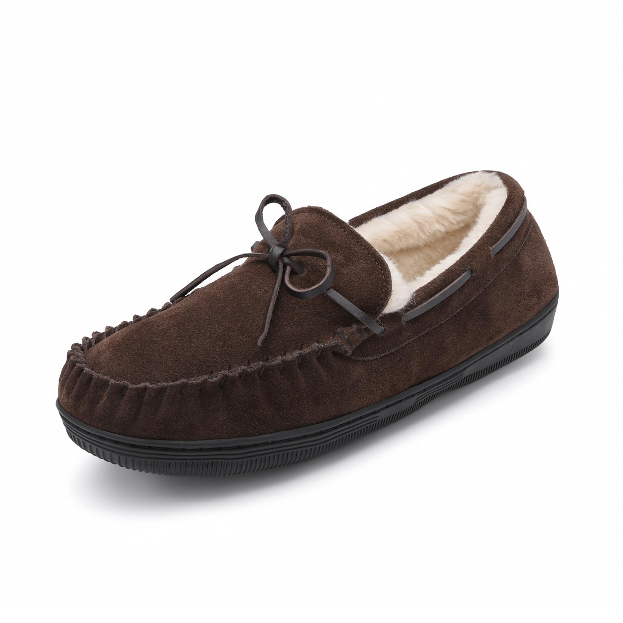 DREAM PAIRS Men's Moccasin Slippers - Soft Fuzzy Plush House Shoes with Fleece Lining for Indoor & Outdoor Comfort - Cozy Loafers for Home, Office, and Travel