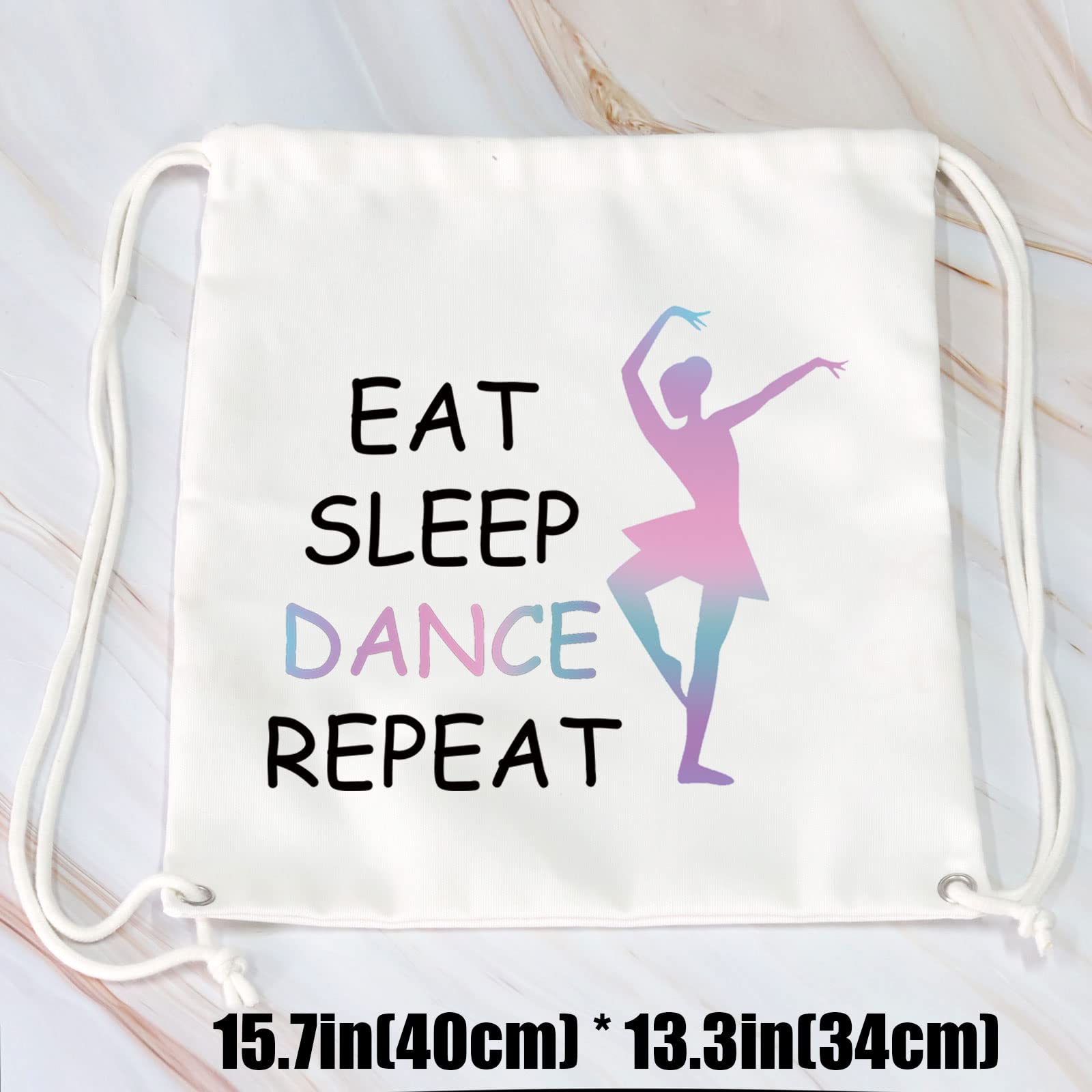 JYTAPP Dance Bags - Lightweight Ballet Drawstring Backpacks for Dancers, Perfect for Eat Sleep Dance Enthusiasts, Ideal for Dance Classes, Rehearsals, and Performances