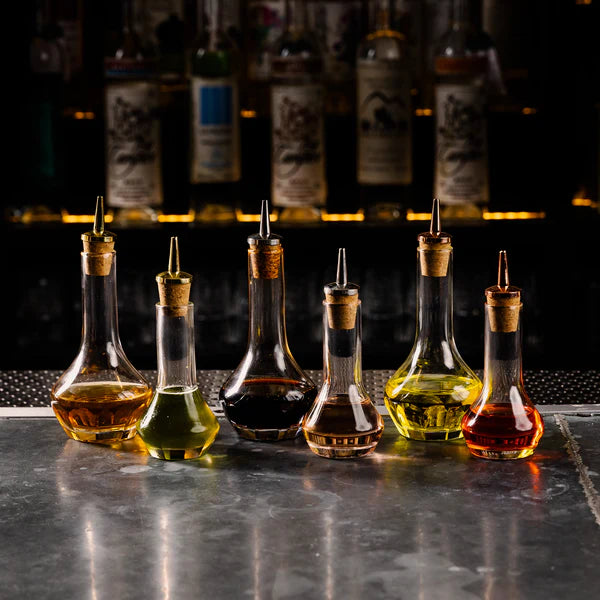 Premium Cocktail Kingdom Beveled Bitters Bottle with Cork Dasher Top - 1.7oz Glass Dropper Bottle for Cocktails, Mocktails & Home Bar Mixology - Perfect for Bartenders & Home Entertaining
