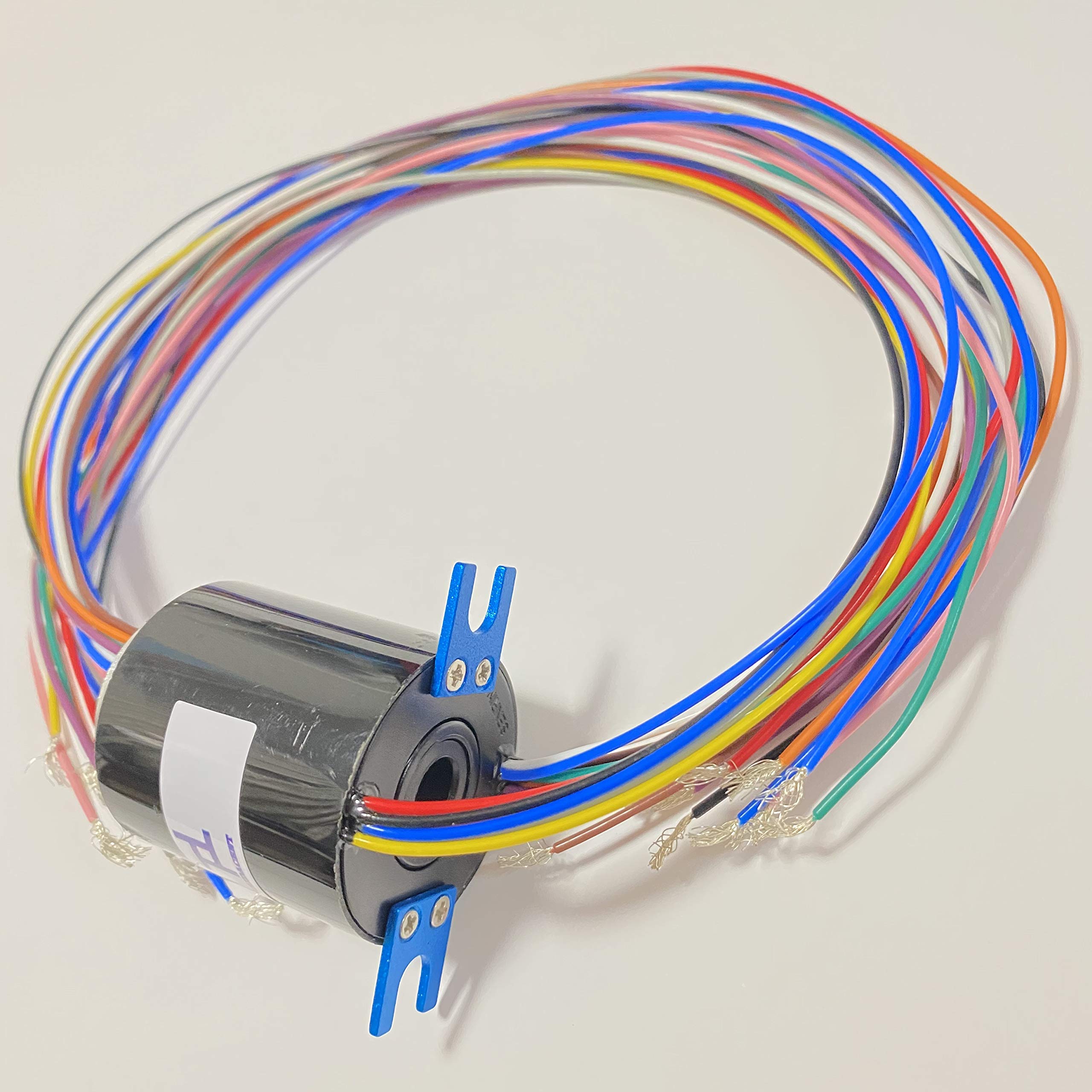 Taidacent 8mm 12-Wire 5A Slip Ring - Rotary Electrical Connector for Robotics & Automation