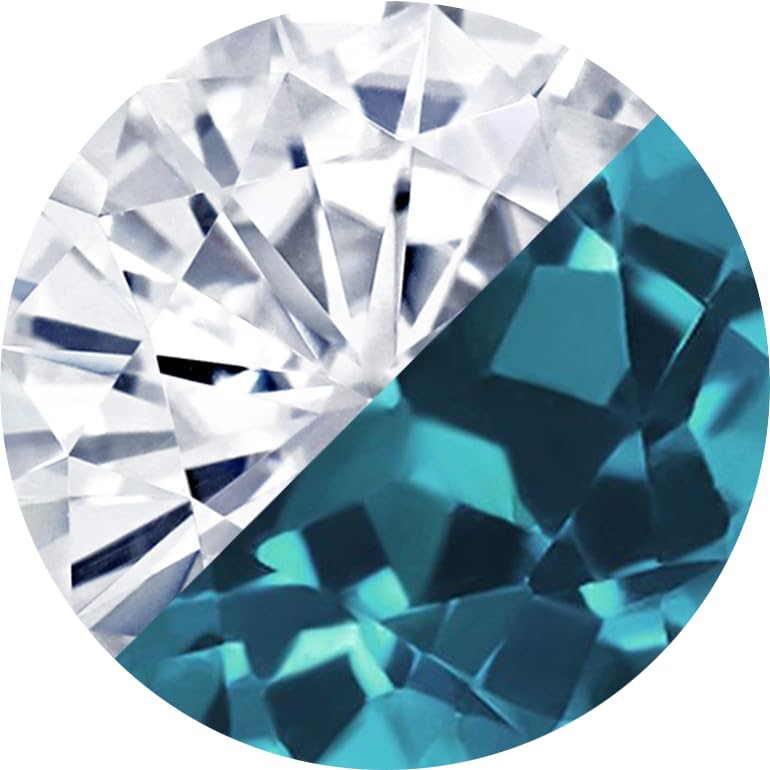 White Moissanite - London Blue Topaz