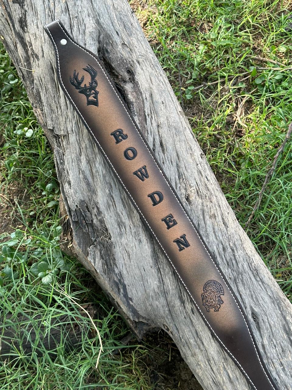 Custom Handmade Leather Rifle Sling - Personalized Engraved Gun Strap for Hunting & Shooting - Durable Adjustable Shoulder Sling for Firearms - Perfect for Outdoor Adventures, Range Days & Hunting Trips