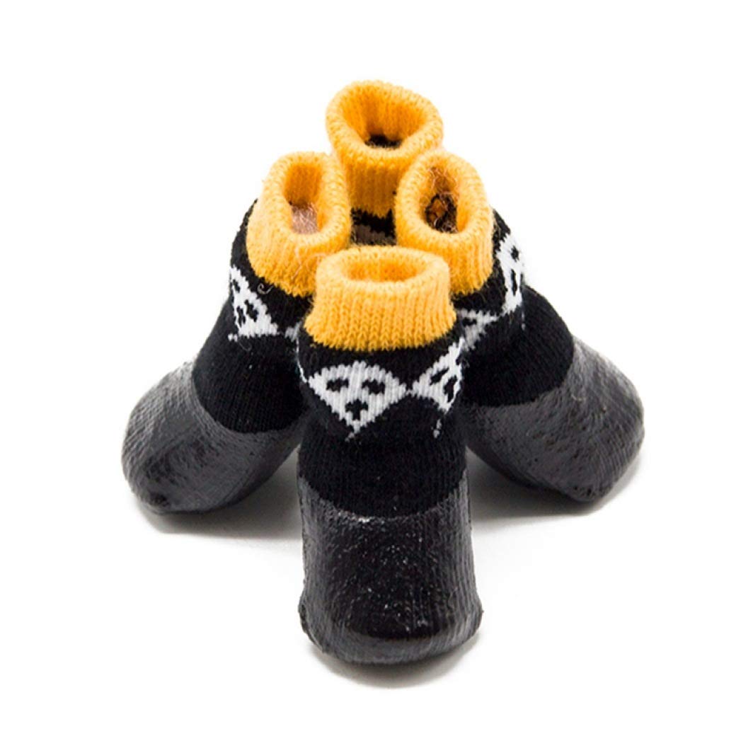 **Non-Slip Dog Boots with Adjustable Straps - Waterproof Paw Protectors for Small & Large Dogs - Indoor & Outdoor Use for Walking, Hiking & Snow Protection**
